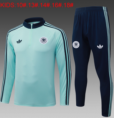 Chándal Alemania 2026 (Verde claro Half Zip) - NIÑOS